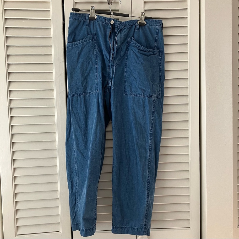 Madewell cotton wide leg pants 27